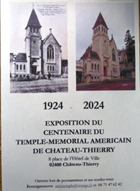 Affiche  exposition du centenaire du temple de Château Thierry.