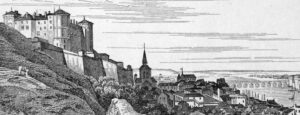 Gravure du chateau de Saumur